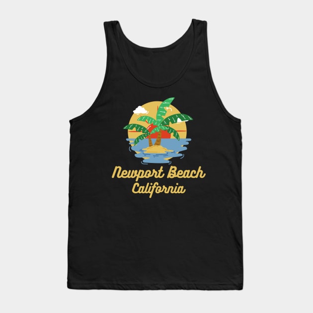 Newport Beach California Sunset souvenirs Tank Top by bougieFire